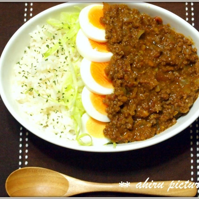ahiruご飯 …パパっと　キーマカレー…