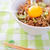 かさまし牛肉とごぼうのねぎ玉牛丼のランチ