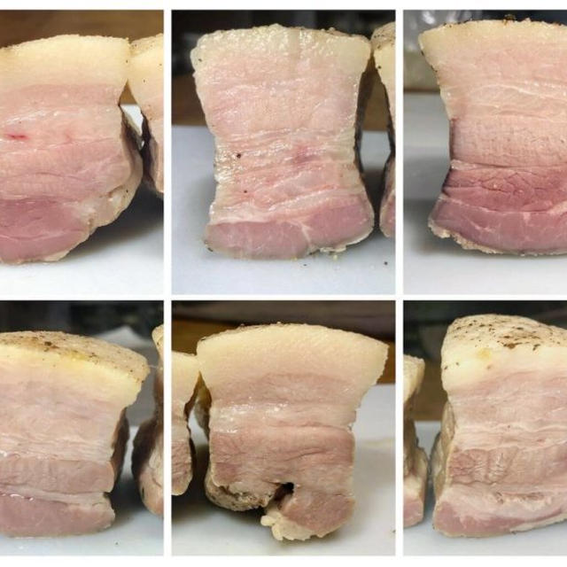 【低温調理】豚バラ肉を65℃と78℃で2・4・7時間で食べ比べてみた