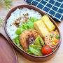 【弁当の詰め方】コロッケ弁当✻お弁当箱✻今日のごはん✻曲げわっぱ弁当