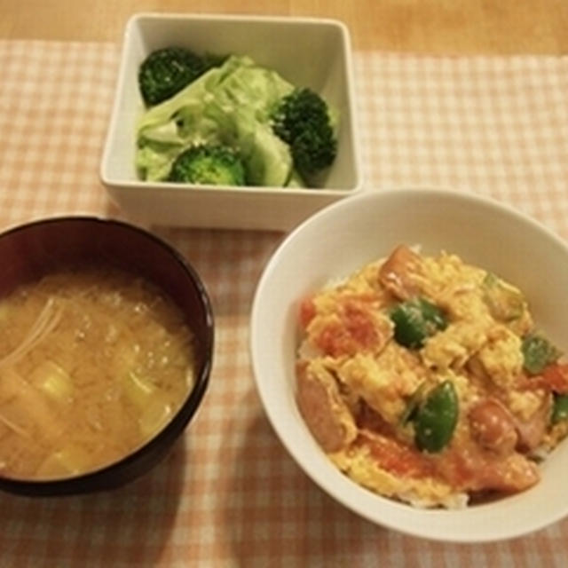 トマト丼でお昼ご飯