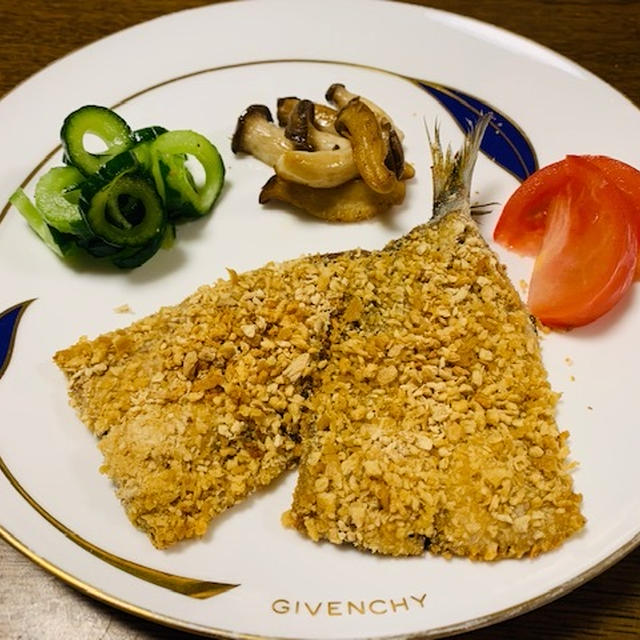 たんぱく質たっぷり鰯のパン粉焼き風　/　すごいSOYたんぱくフレーク