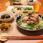 『超絶しっとり！豚しゃぶサラダ』とストウブで『小さいおかず』の献立。