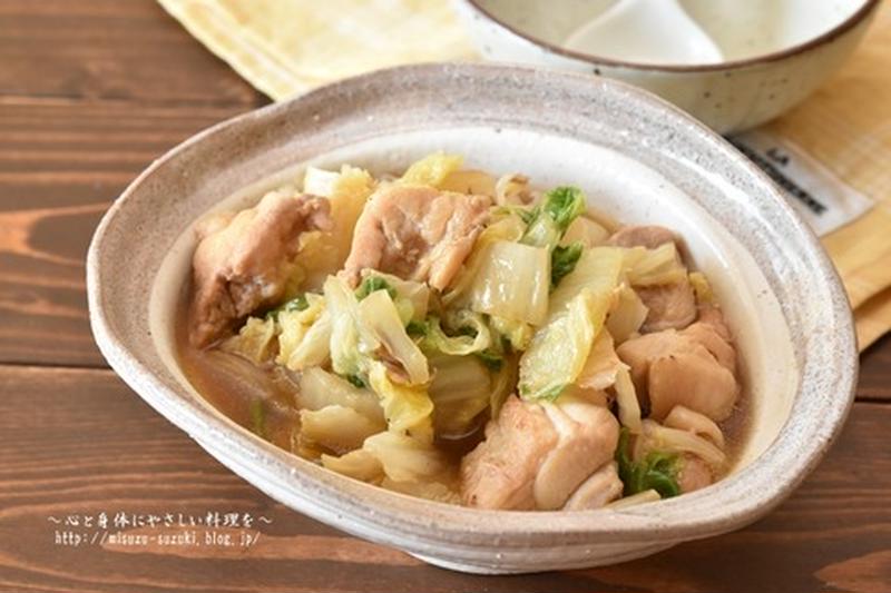 １０分で白菜しみしみ　冷凍保存も可能　鶏もも肉と白菜の中華風煮込み