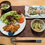 鰆のホイル焼・トンテキの晩ご飯と　薔薇・ラベンダードリーム♪
