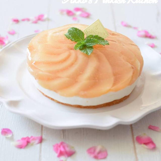 おもてなし 絶品 白桃コンポートのヨーグルトムースケーキ By 豊田 亜紀子さん レシピブログ 料理ブログのレシピ満載