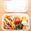 お弁当『クリスマス会ののこり　じゃがいもとパプリカと鶏ハムのツナソース炒め』 