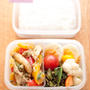 お弁当『クリスマス会ののこり　じゃがいもとパプリカと鶏ハムのツナソース炒め』 
