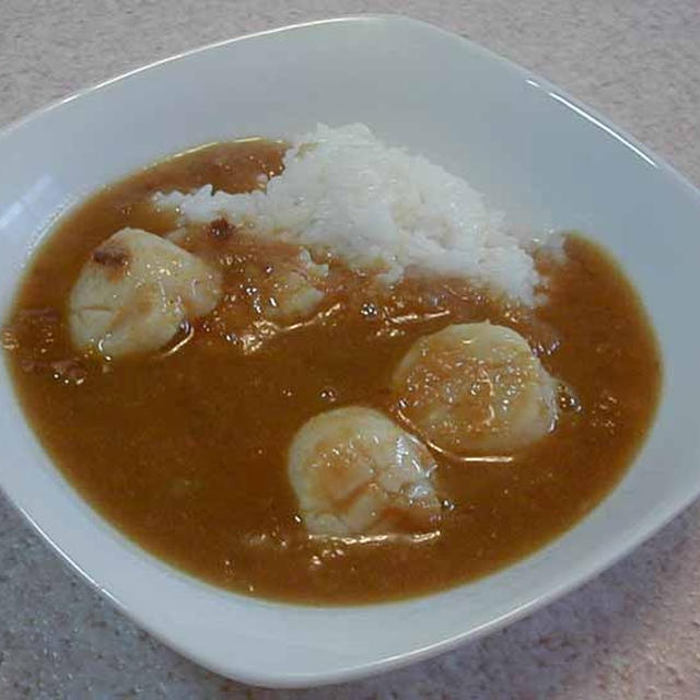 貝柱にアレンジカレー