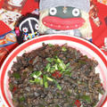挽き肉黒ごまカレー＆里芋の胡麻味噌煮（お家カフェ）