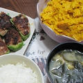 ピーマンンの肉詰め　＆　かぼちゃのマッシュ