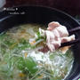 蕎麦つゆで食べる♪野菜たっぷり豚しゃぶ♪〆はお蕎麦で♪