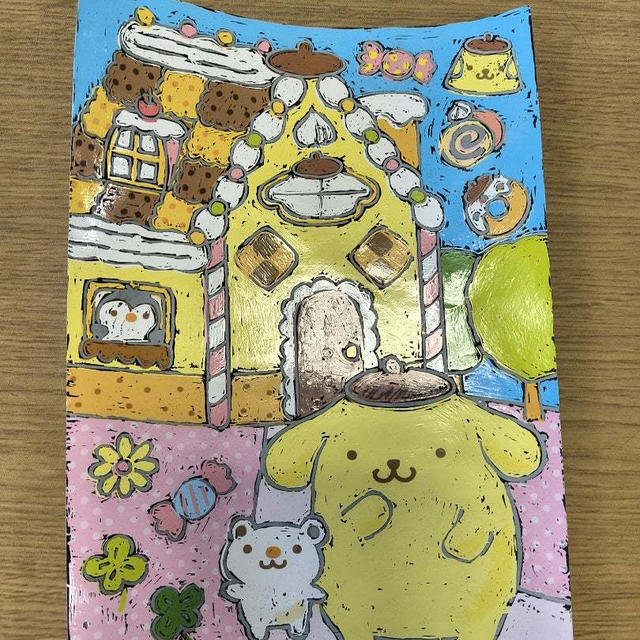 ポムポムプリンのスクラッチアート