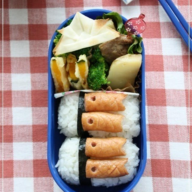 ウインナーこいのぼりとパリパリ兜のお弁当