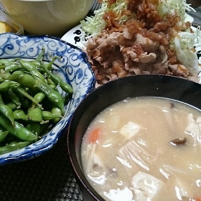 豚の生姜焼き 豚汁