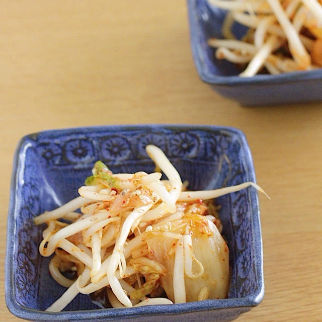 包丁不要。和えるだけ♡もやしとキムチの酢の物