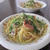豆苗とベーコンのパスタ