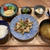 【献立】豚肉とキャベツの甘辛味噌炒め、明太ポテトサラダに芽キャベツとミニトマト、野沢菜漬、長芋わさびポン酢、オクラのお味噌汁