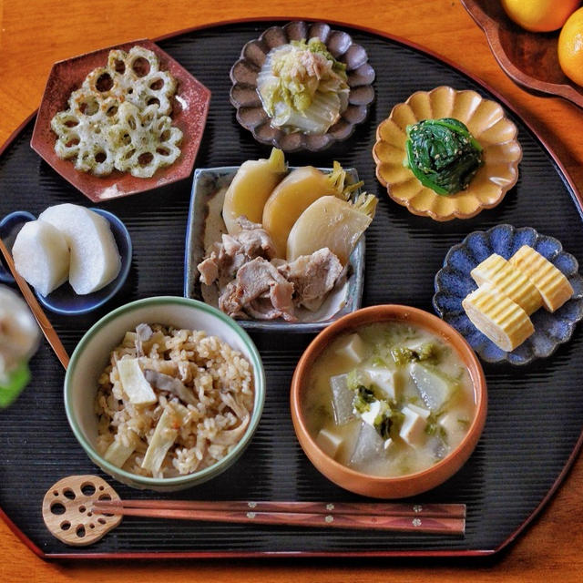らでぃっしゅぼーやさんの食材でまごわやさしい朝ごはん。