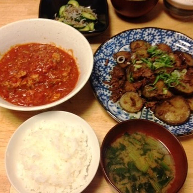 昨夜は鯖缶のトマトチリソースなど～