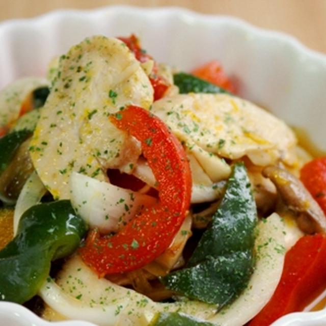 鶏ハムと夏野菜のハーブマリネ