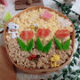 そぼろ丼で春弁当〖のっけ弁当〗    #平日お昼ご飯はお弁当or外食