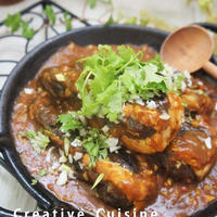 中華調味料と酢でヤバいぐらい市販カレーに負けない美味しいさ♪茄子の挟みカレー煮
