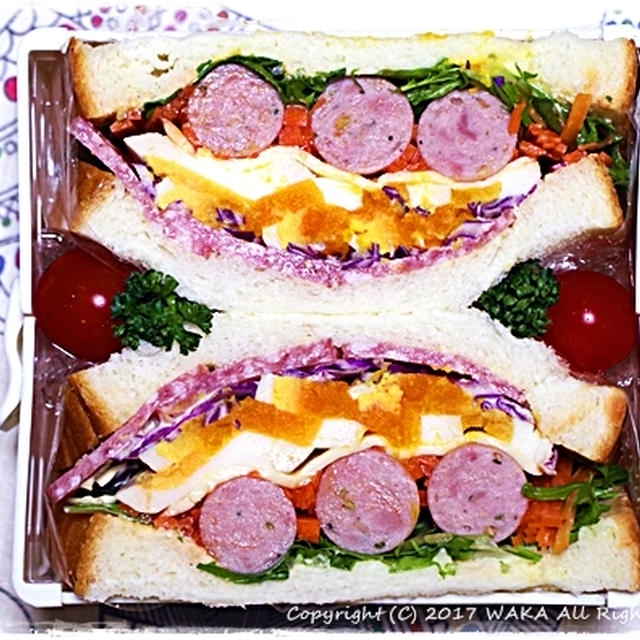 ■ そうだ、ボリュームサンドイッチを作ろう～♪(･∀･`o) ■ お弁当よりラクチン♪