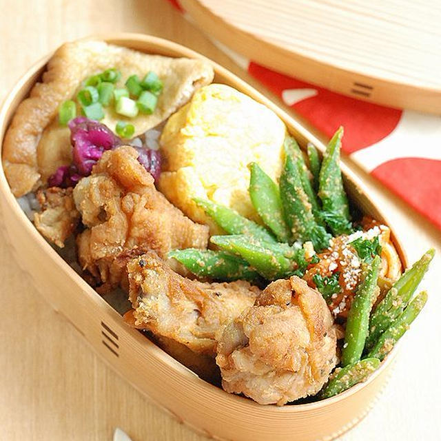 手羽元唐揚げ弁当【桃】