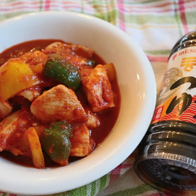 ミツカン追いがつおつゆで簡単！鶏肉のつゆうまトマト煮