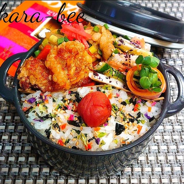 食いしん坊からちゃんの♪あかりちゃん明太唐揚げ弁当