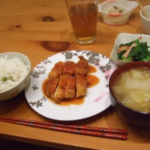 春の献立★豆ごはん
