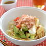 この麺すごいっすよ-甘ねりごまだれの三色うどん。*冷凍めん協会