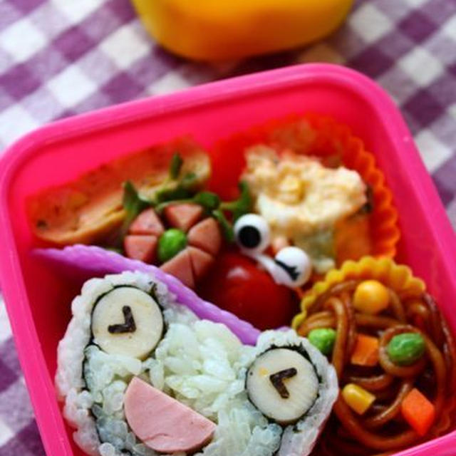 キャラ弁**カエルのり巻き