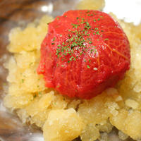 ひんやり美味しい♪丸ごとトマトの出汁かき氷