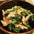 春菊と蒸し鶏の柚子こしょう和え