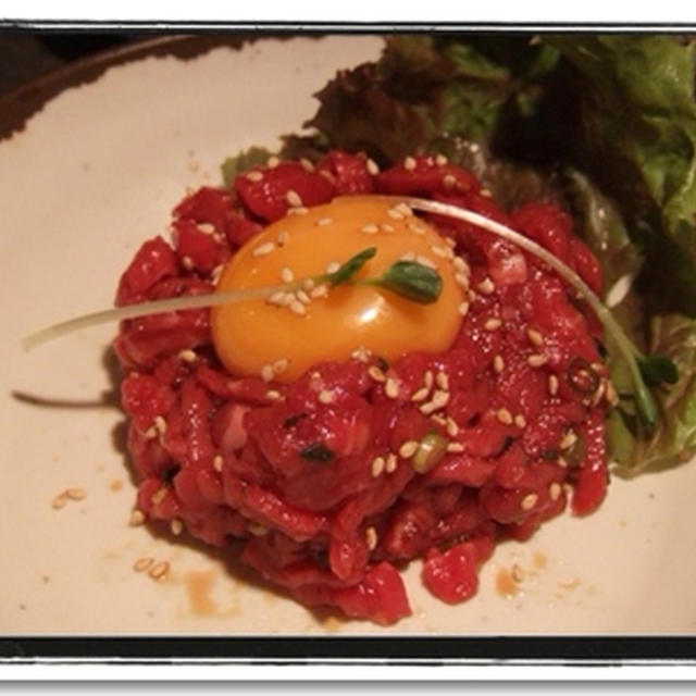 最近冷凍ユッケ（馬肉）にハマってまして。
