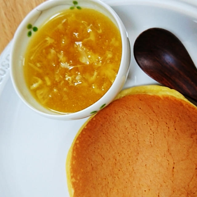 もちもちホットケーキにレモンバター