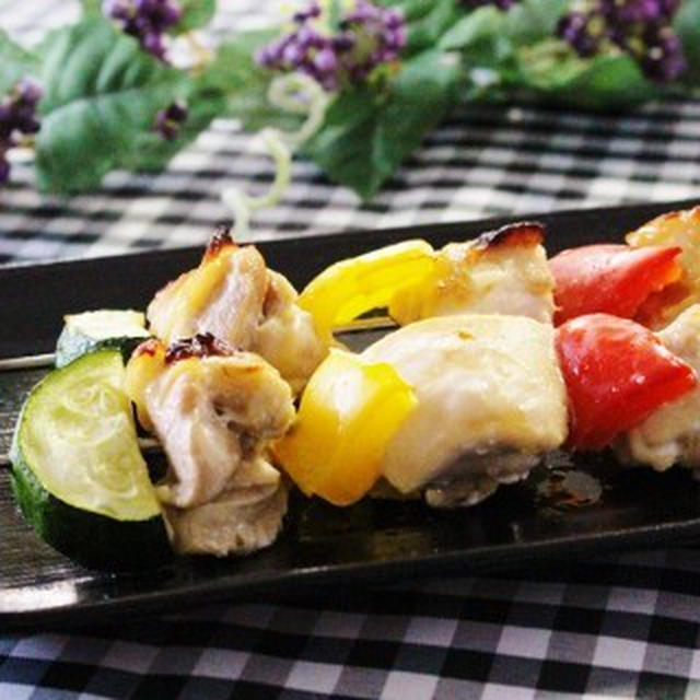 鶏と夏野菜の串焼き