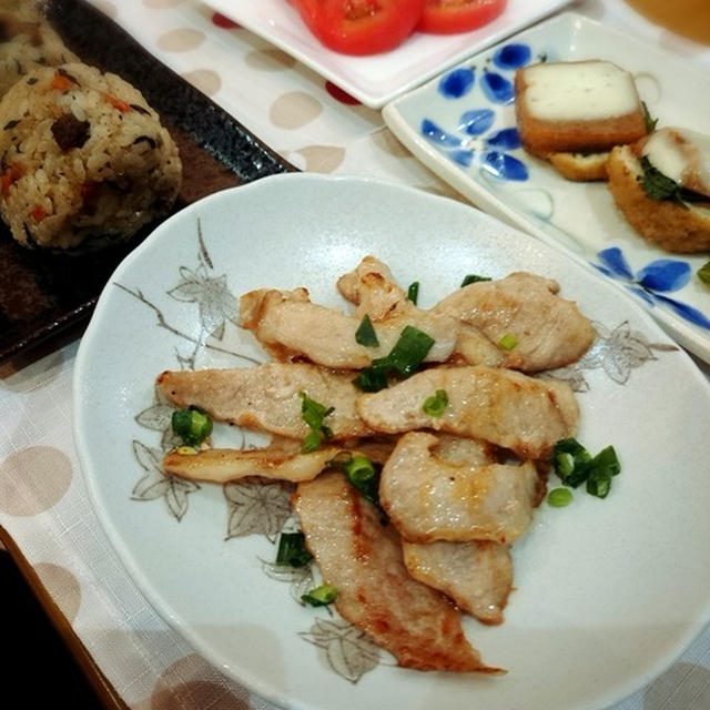 豚肉たくさん晩御飯。