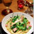 【 小松菜とベーコンのピリ辛パスタ 】