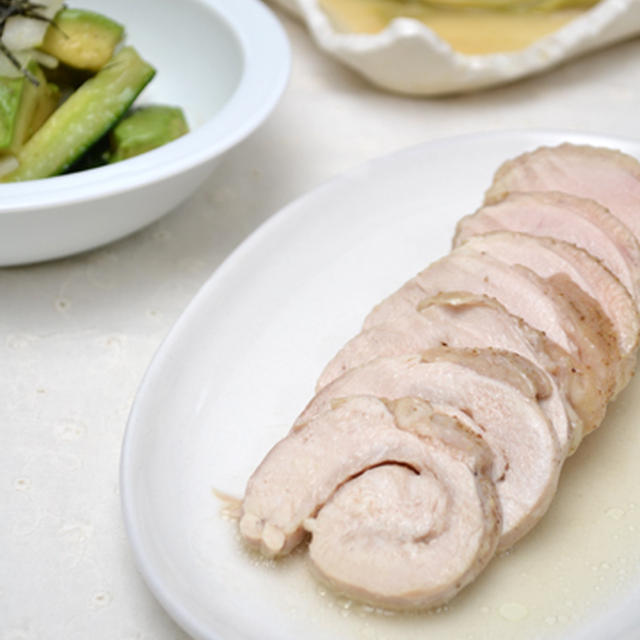（仮）ジューシーレンジ鶏チャーシュー。ドールやさいのおかず到着♪の晩ご飯。