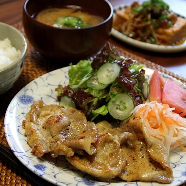 漬け置き～カレー風味 豚肉の生姜焼き。
