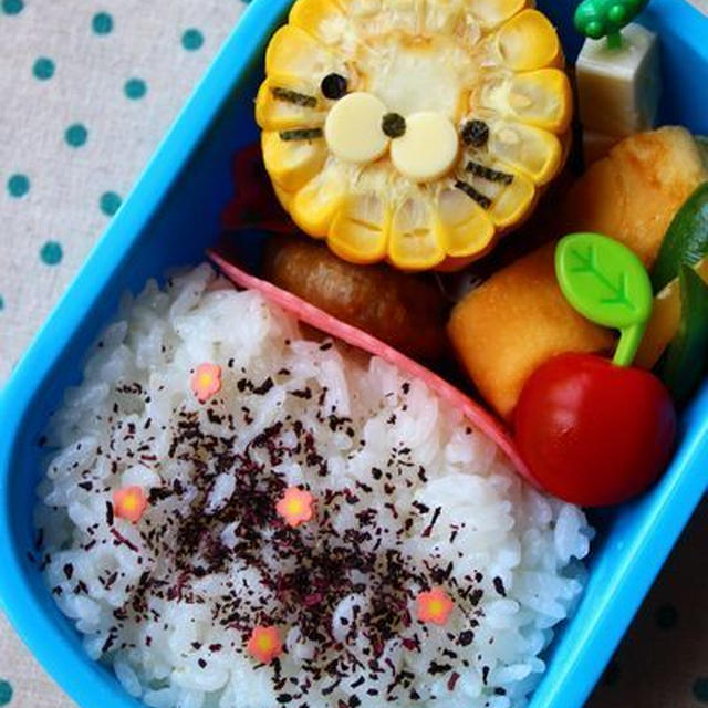 キャラ弁**もろこしライオン