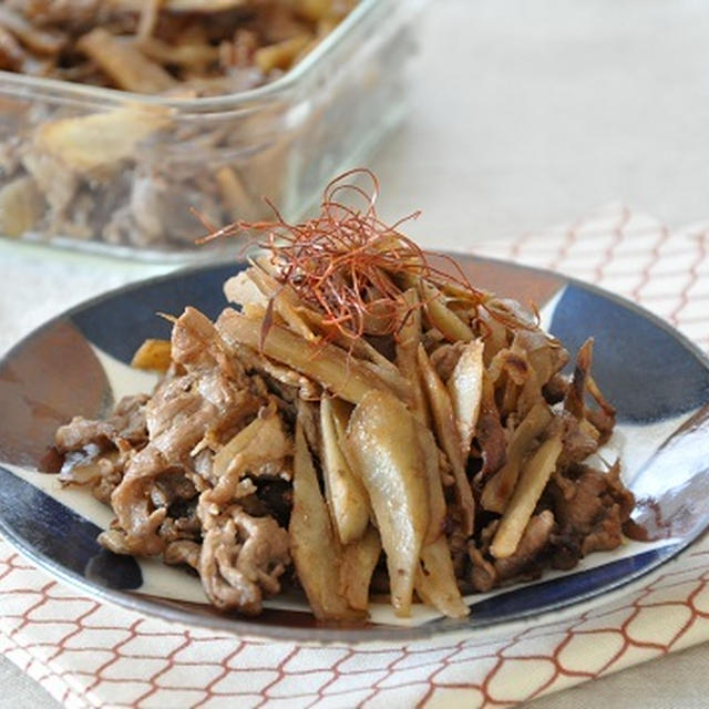 【作り置きおかず】甘辛味がごはんにもぴったり♪ごぼうと牛肉の甘辛煮