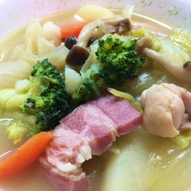 牡蠣のオイル漬けを作ったフライパンでポトフを作って♪