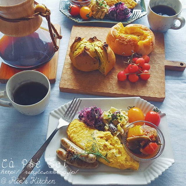 朝ごはん☆夏野菜のラタトゥイユ＆メゾンカイザー
