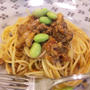 キノコのミートソーススパゲッティー