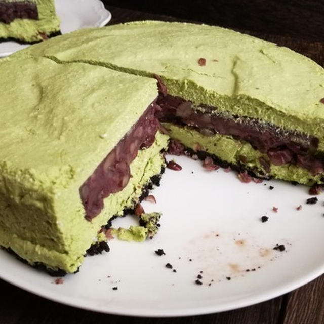 あんこ入り抹茶チーズムース♪