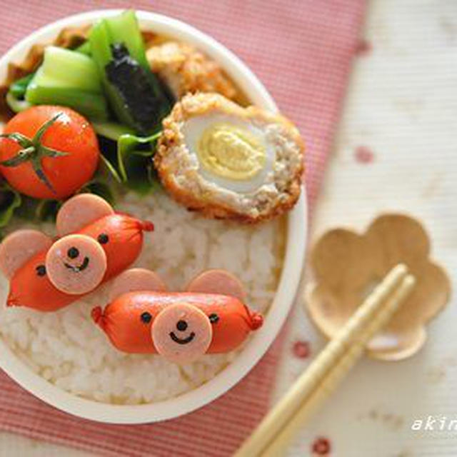 【連載】レシピブログ「くまウインナーのお弁当」